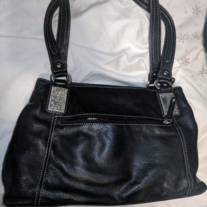 Never used tignanello black leather shoulder bag
